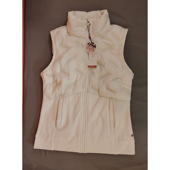 Women's Calia Cold Dash Run Vest Ivory XS - Picture 5 of 8